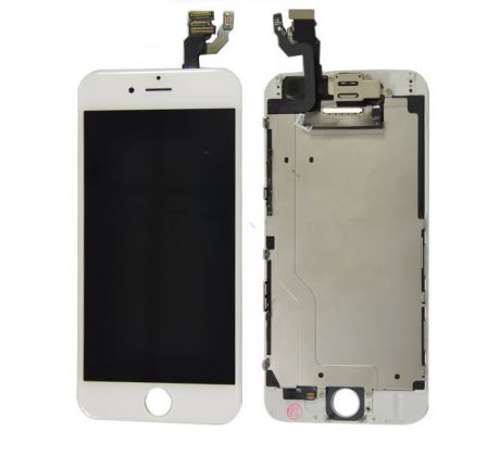 Biely LCD displej iPhone 6 (s prednou kamerou + proximity senzor OEM) - bez home button