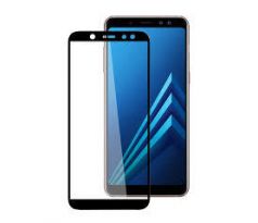FULL GLUE 3D tvrdené ochranné sklo pre Samsung Galaxy A6 Plus 2018 - čierne