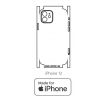 Hydrogel - matná zadná ochranná fólia (full cover) - iPhone 12 - typ výrezu 6