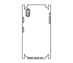 Hydrogel - matná zadná ochranná fólia (full cover) - iPhone XS Max - typ výrezu 4