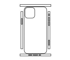 Hydrogel - matná zadná ochranná fólia (full cover) - iPhone 12 - typ výrezu 9