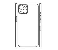 Hydrogel - zadná ochranná fólia (full cover) - iPhone 13 - typ výrezu 3
