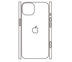 Hydrogel - matná zadná ochranná fólia (full cover) - iPhone 13 - typ výrezu 8