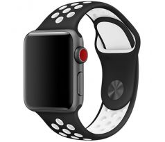 Remienok pre Apple Watch (42/44/45mm) Sport, black-white (veľkosť L)