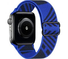 Scrunchie remienok pre Apple Watch (42/44/45mm) Black Blue