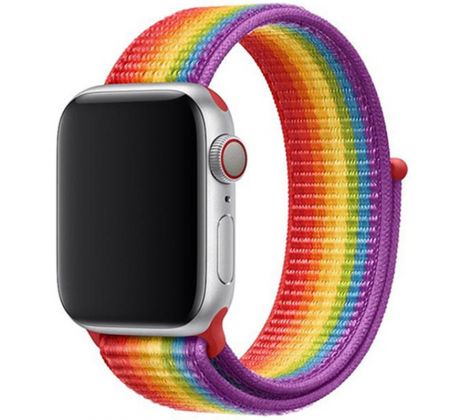 Nylonový remienok pre Apple Watch (42/44/45mm) Rainbow
