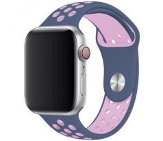 Remienok pre Apple Watch (42/44/45mm) Sport, sea blue-light pink (veľkosť L)