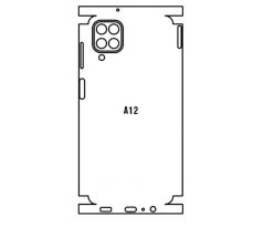 Hydrogel - zadná ochranná fólia - Samsung Galaxy A12 - typ výrezu 2