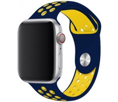 Remienok pre Apple Watch (38/40/41mm) Sport, midnight blue-yellow  (veľkosť S)