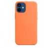 iPhone 12 mini Silicone Case s MagSafe - Kumquat design (oranžový)