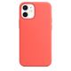 iPhone 12/12 Pro Silicone Case s MagSafe - Pink Citrus design (lososový)