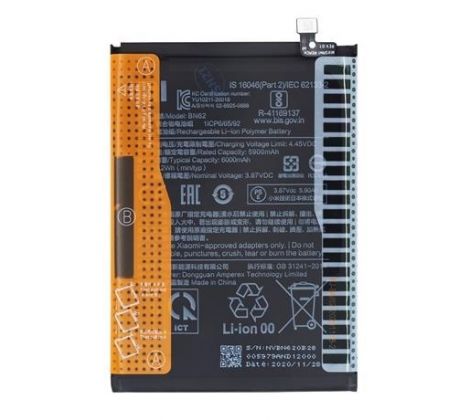Batéria Xiaomi Redmi 9T, Redmi Note 9 BN62 6000mAh (Service Pack)