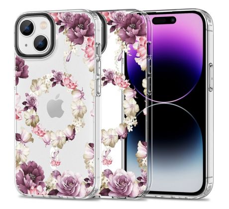 KRYT TECH-PROTECT MAGMOOD MAGSAFE iPhone 15 ROSE FLORAL