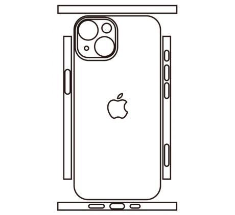 Hydrogel - matná zadná ochranná fólia - iPhone 15