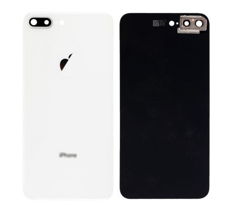 iPhone 8 Plus - Zadné sklo housingu iPhone 8 Plus + sklíčko zadnej kamery - biele 