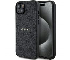 Original   GUESS GUHMP15SG4GFRK  iPhone 15 (Compatible with Magsafe / 4G Ring classic logo / cierny)