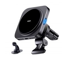 DRŽIAK DO AUTA ESR HALOLOCK MAGNETIC MAGSAFE VENT CAR MOUNT WIRELESS CHARGER QI2 15W BLACK