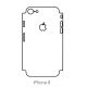 Hydrogel - matná zadná ochranná fólia (full cover) - iPhone 8 - typ výrezu 3