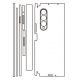 Hydrogel - zadná ochranná fólia - Samsung Galaxy Z Fold 3 5G  - typ výrezu 2