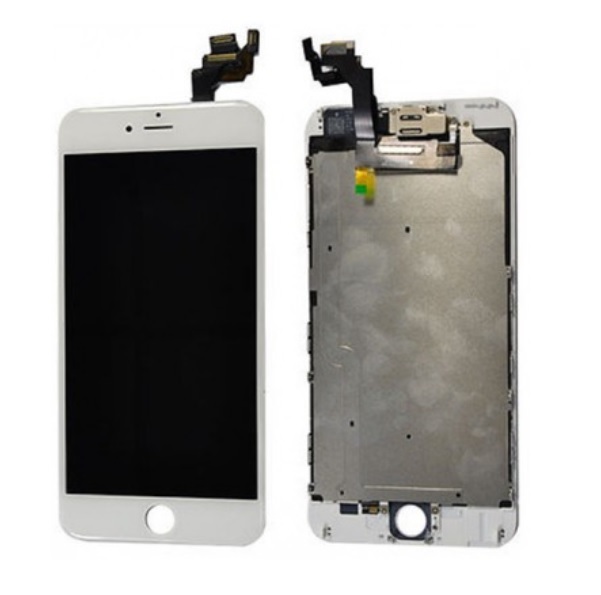 Apple ORIGINAL Biely LCD displej iPhone 6 Plus s prednou kamerou + proximity senzor OEM (bez home button)