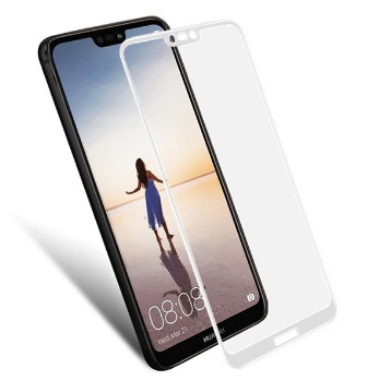 FULL GLUE 3D tvrdené ochranné sklo pre Huawei P20 Pro - biele