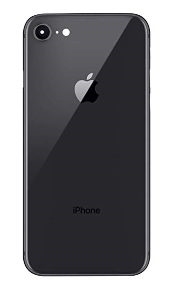 Apple iPhone 8 - Zadné sklo housingu iPhone 8 + sklíčko zadnej kamery - čierne