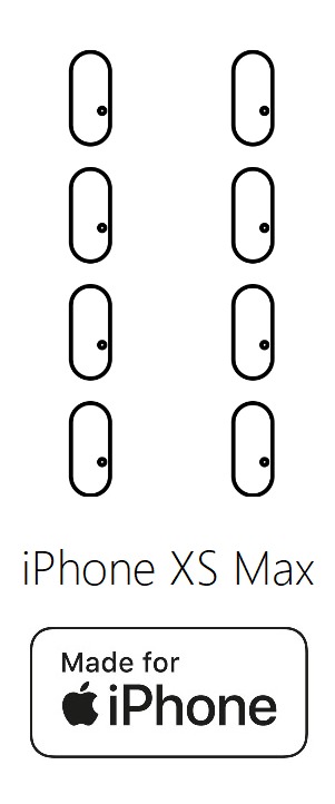 Hydrogel - ochranná fólia zadnej kamery - iPhone XS Max - 8ks v balení