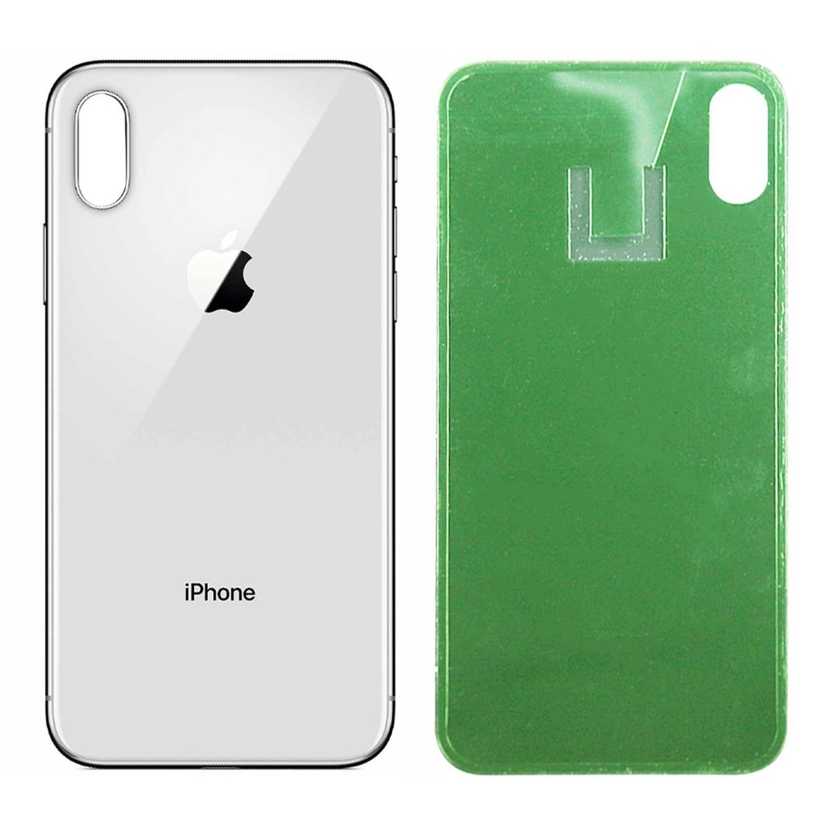Apple iPhone XS - Zadné sklo housingu - biele