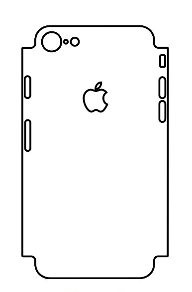 Hydrogel - zadná ochranná fólia (full cover) - iPhone 7 - typ výrezu 4