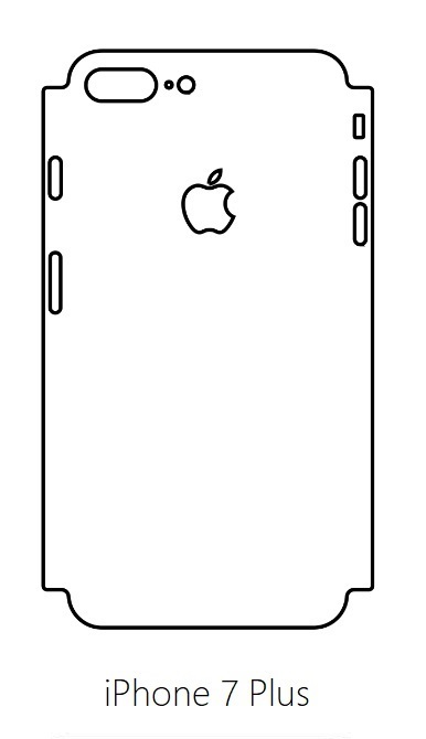 Hydrogel - zadná ochranná fólia (full cover) - iPhone 7 Plus - typ výrezu 3