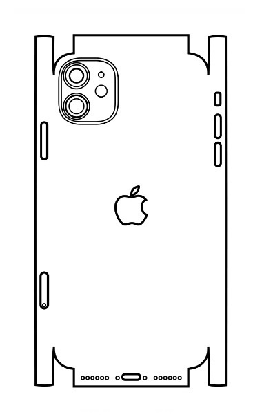 Hydrogel - zadná ochranná fólia (full cover) - iPhone 11 - typ výrezu 9