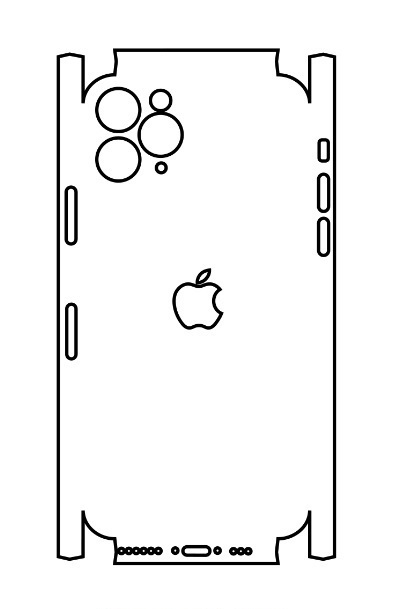 Hydrogel - zadná ochranná fólia (full cover) - iPhone 11 Pro - typ výrezu 2
