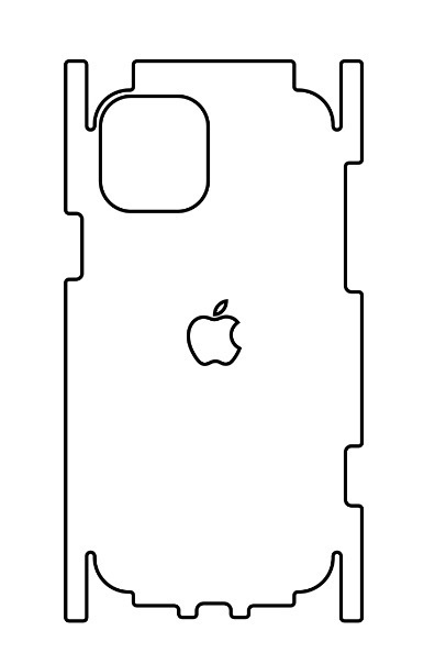 Hydrogel - zadná ochranná fólia (full cover) - iPhone 12 Pro - typ výrezu 10