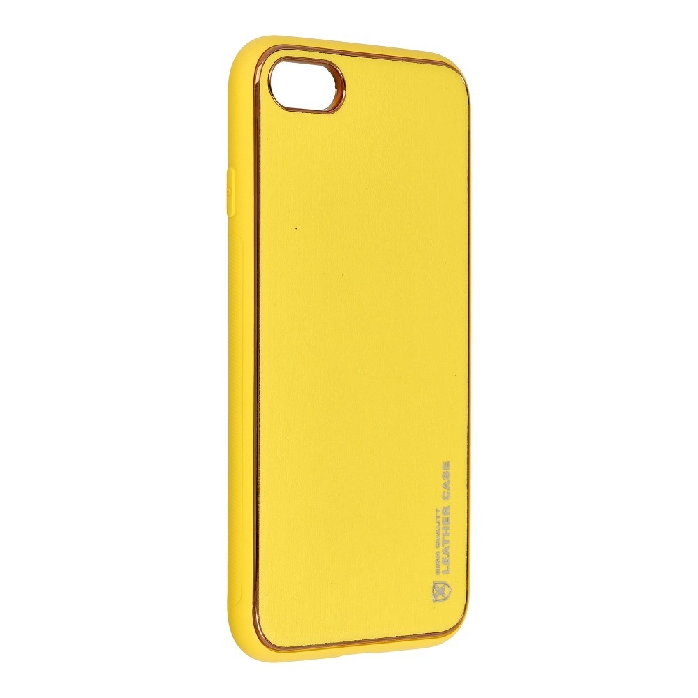 Forcell LEATHER Case iPhone 7 / 8 / SE 2020 yellow