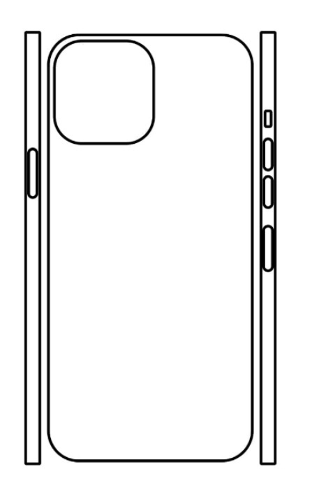 Hydrogel - matná zadná ochranná fólia (full cover) - iPhone 13 - typ výrezu 2