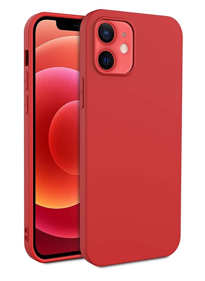 Slim Minimal iPhone 12 - matný červený