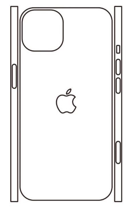 Hydrogel - matná zadná ochranná fólia (full cover) - iPhone 13 mini - typ výrezu 6