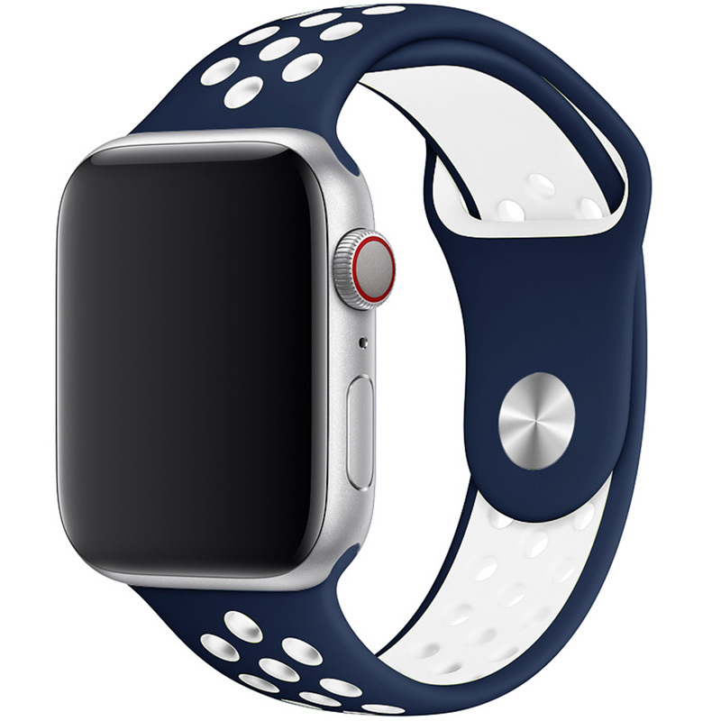Remienok pre Apple Watch (38/40/41mm) Sport, blue-white (veľkosť L)