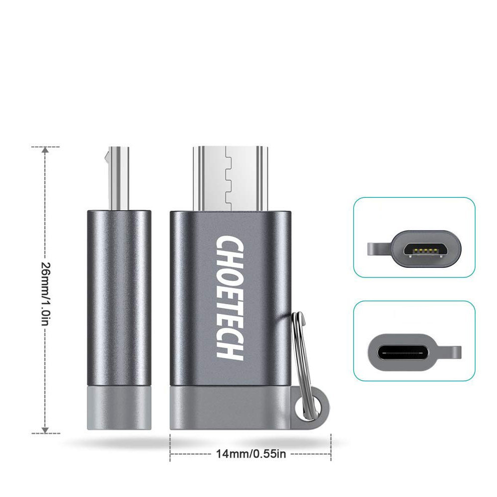Redukcia - adaptér z Micro USB na USB - C (PD-2CMGY)