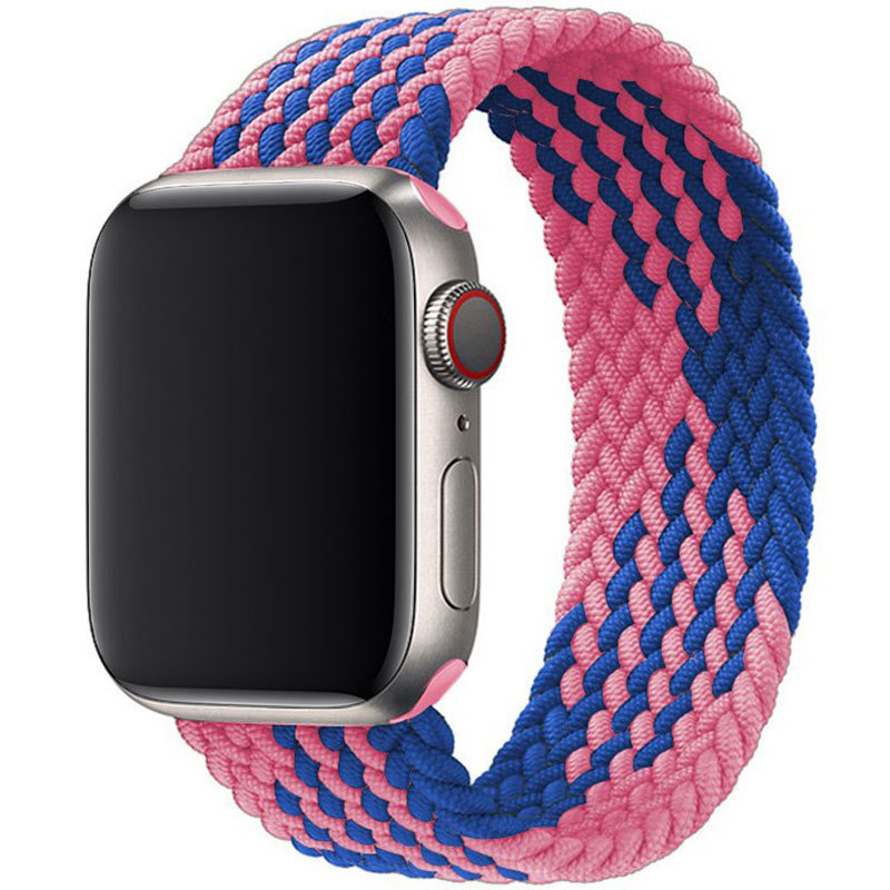 Remienok pre Apple Watch (42/44/45mm) Elastic Nylon, veľkosť 150-165mm - Blue Pink