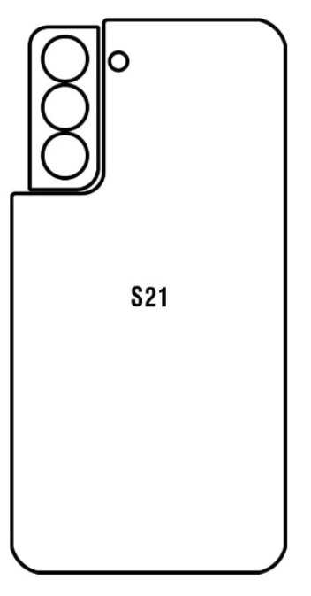 Hydrogel - zadná ochranná fólia - Samsung Galaxy S21 - typ výrezu 4