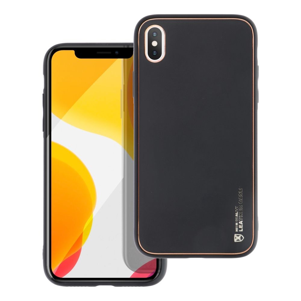 Forcell LEATHER Case iPhone X čierny