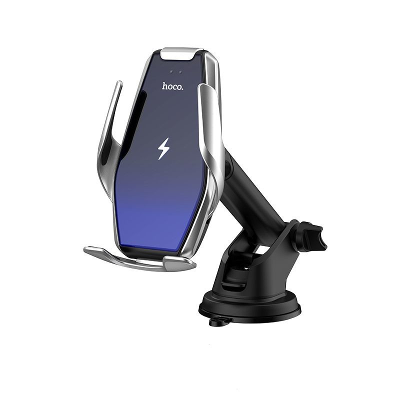 HOCO S14 CAR MOUNT WIRELESS CHARGER SILVER