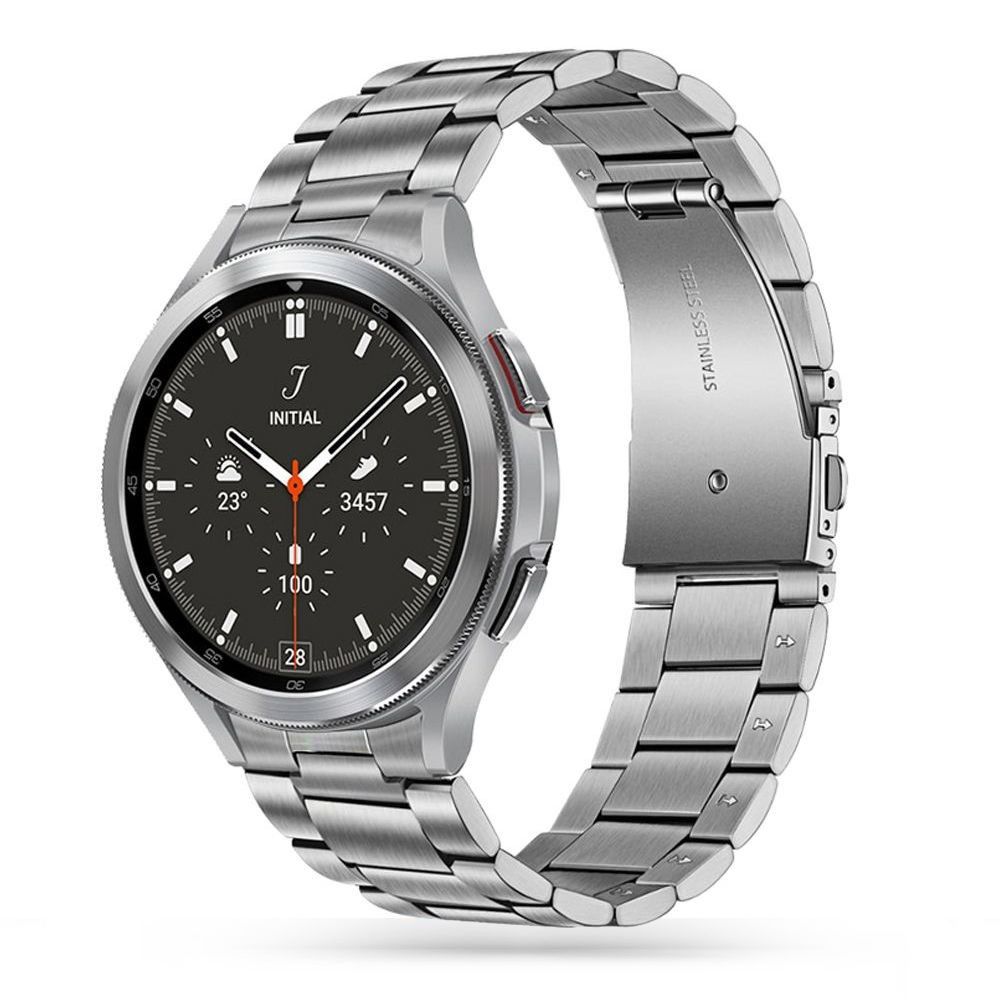 REMIENOK TECH-PROTECT STAINLESS SAMSUNG GALAXY WATCH 4 / 5 / 5 PRO / 6 SILVER