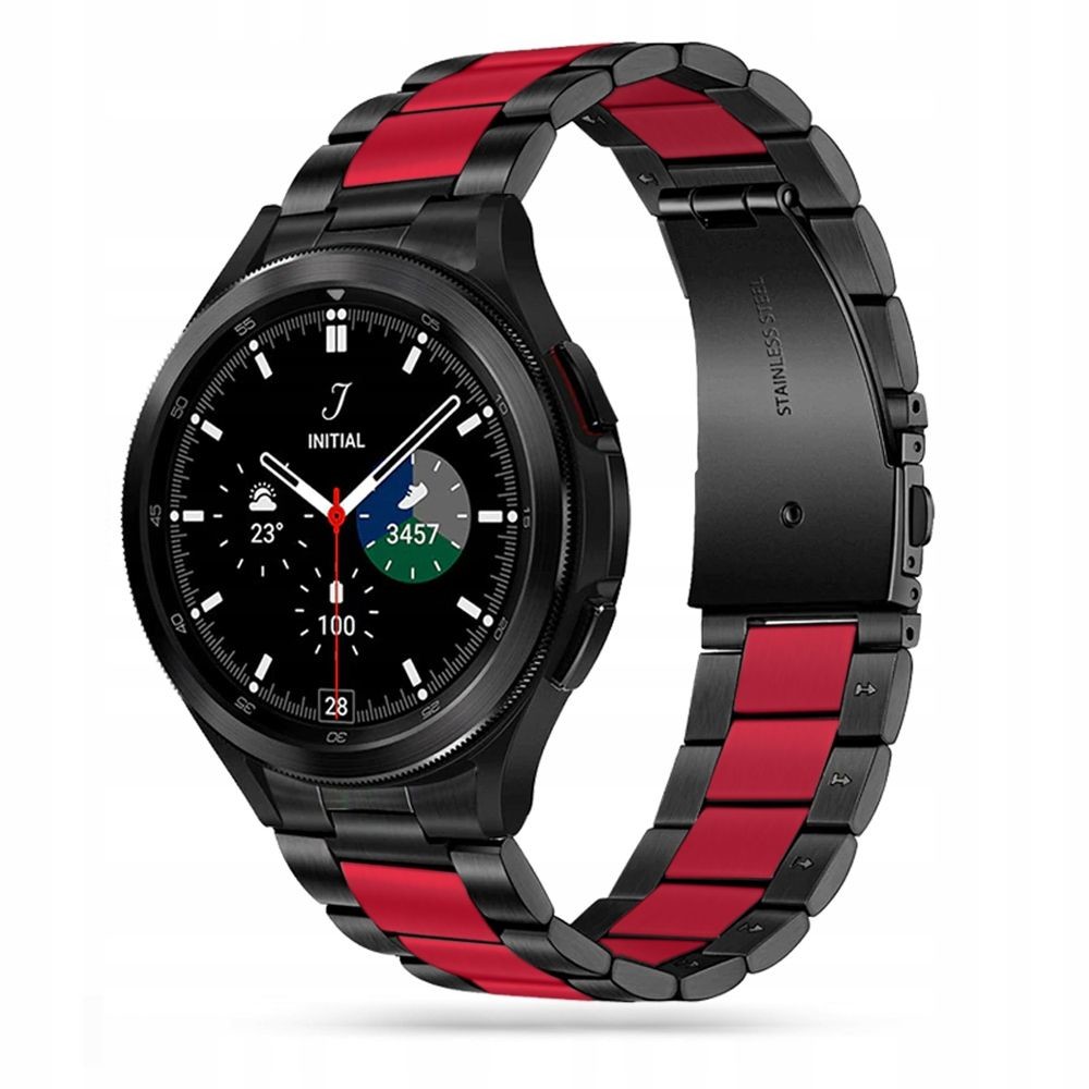 REMIENOK TECH-PROTECT STAINLESS SAMSUNG GALAXY WATCH 4 / 5 / 5 PRO / 6 BLACK/RED