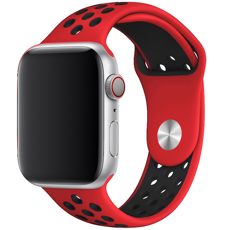 Remienok pre Apple Watch (38/40/41mm) Sport, red-black (veľkosť S)