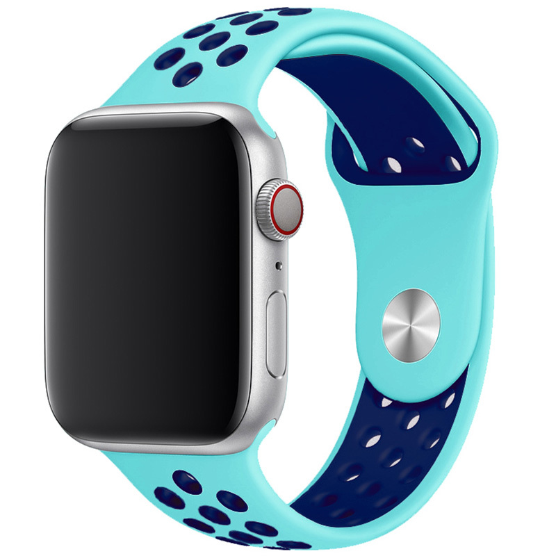 Remienok pre Apple Watch (38/40/41mm) Sport, green-blue (veľkosť S)
