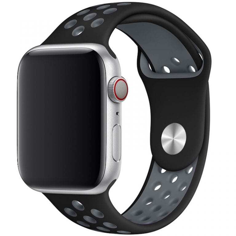 Remienok pre Apple Watch (42/44/45mm) Sport, black-grey (veľkosť S)