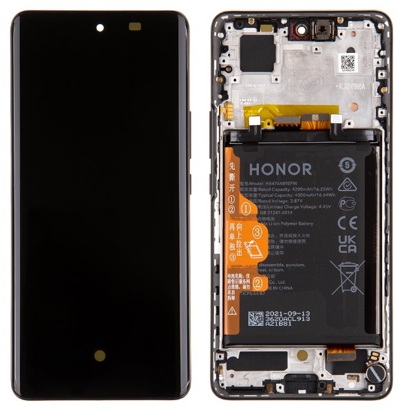 Original displej + dotykové sklo pre Huawei Honor 50 (Service Pack) + batéria