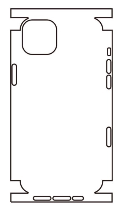 Hydrogel - matná zadná ochranná fólia - iPhone 14 Plus, typ výrezu 6